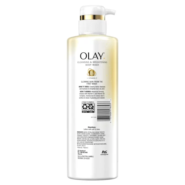 Gel Douche Olay Hydratant A La Vitamine C & B3 Complex, 591 ml – Image 5