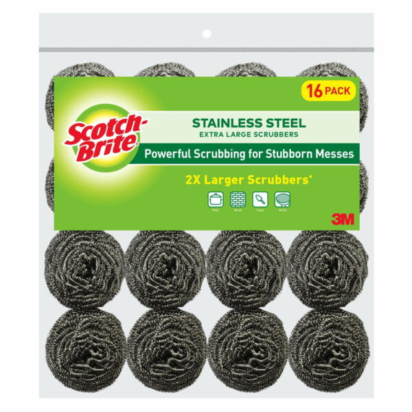 Tampon à Récurer Scotch-Brite Inox Ultra-Résistant – Image 4