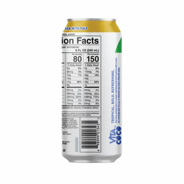 Jus de Coco Vita Coco Pina Colada avec Pulpe, 490ml – Image 5
