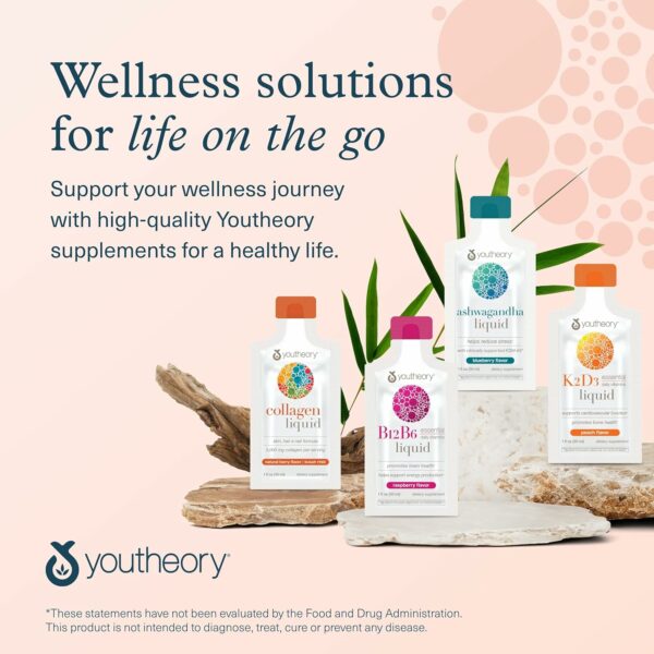 Collagène Youtheory en Liquide - Beauté De La Peau, Des Cheveux et Des Ongles, Saveur Fruits Rouges, 30 sticks – Image 9