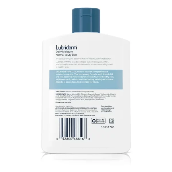 Lait de Corps Lubriderm Daily Moisture Sans Parfum, 177 ml – Image 8