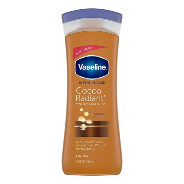 Lait de Corps Vaseline Cocoa Radiant Body Lotion, Au Beurre de Cacao, 295 mL