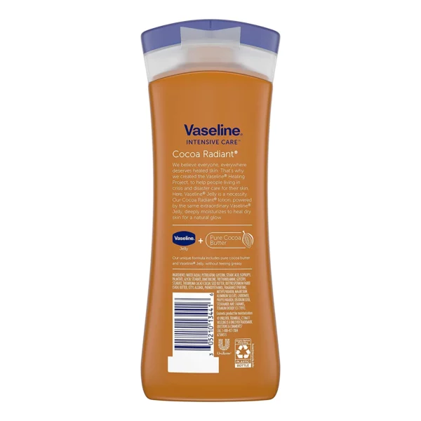Lait de Corps Vaseline Cocoa Radiant Body Lotion, Au Beurre de Cacao, 295 mL – Image 4