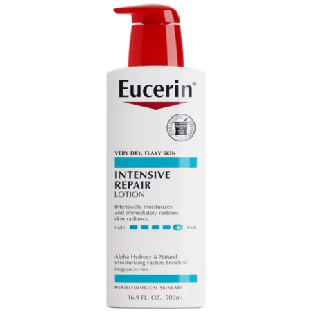 Lotion Corps Eucerin Intensive Repair, Hydratante Sans Parfum, 500 ml