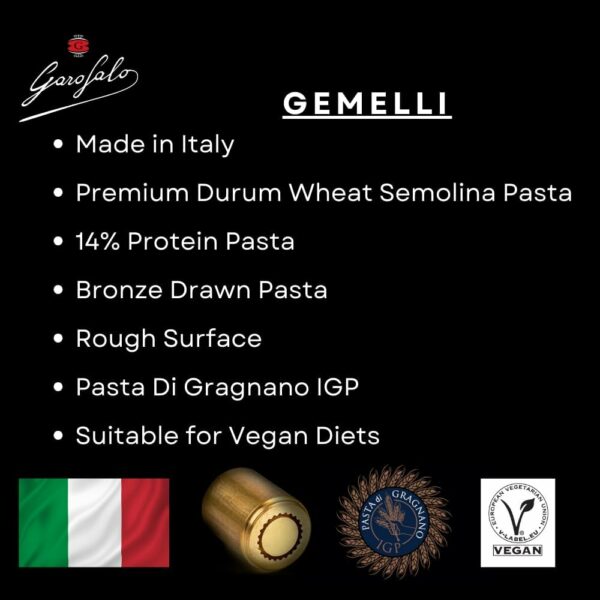 Pâtes Garofalo Bio Gemelli - Pâtes de Semoule de Blé Dur, 500g – Image 5