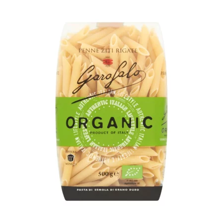 Pâtes Garofalo Bio Penne Ziti Rigate, Pâtes de Semoule de Blé Dur, 500g 