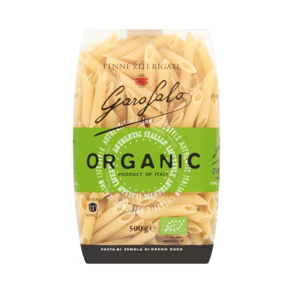 Pâtes Garofalo Bio Penne Ziti Rigate, Pâtes de Semoule de Blé Dur, 500g 
