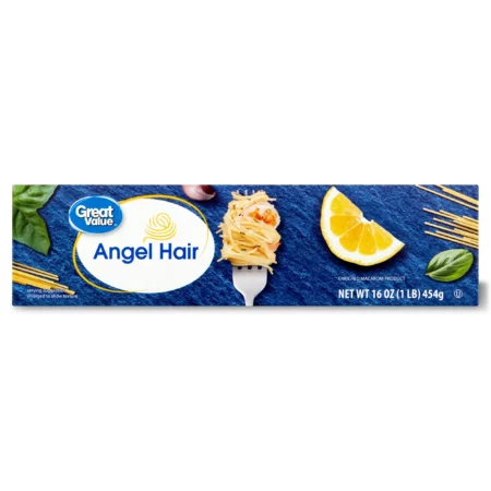 Spaghetti, Pâtes Fines Great Value Angel Hair, Longue Conservation, 454g