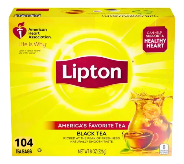 Lipton - Thé Noir America's Favorite Tea, 104 Sachets, 235 g