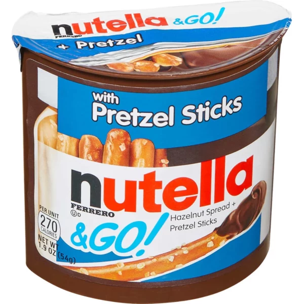 Nutella & GO! - Pâte à Tartiner Noisette & Cacao avec Bâtonnets Bretzel, 54 g