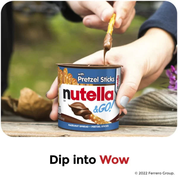 Nutella & GO! - Pâte à Tartiner Noisette & Cacao avec Bâtonnets Bretzel, 54 g – Image 2