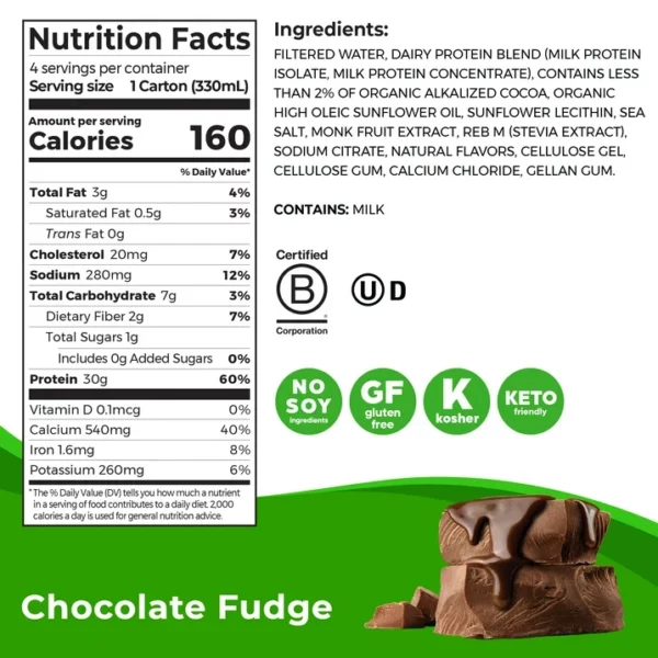 Orgain - Boisson Protéinée 30g au Chocolat Fudge, 325 ml – Image 7