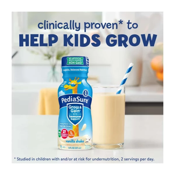 PediaSure Grow & Gain Vanille, Soutien Croissance & Immunité Enfant, 237 mL – Image 2