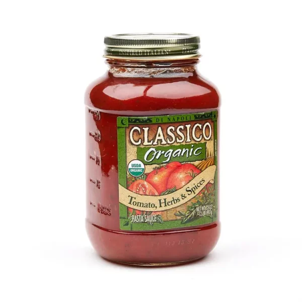 Sauce Tomate Classico Organic Bio Aux Herbes & Épices, 907 g