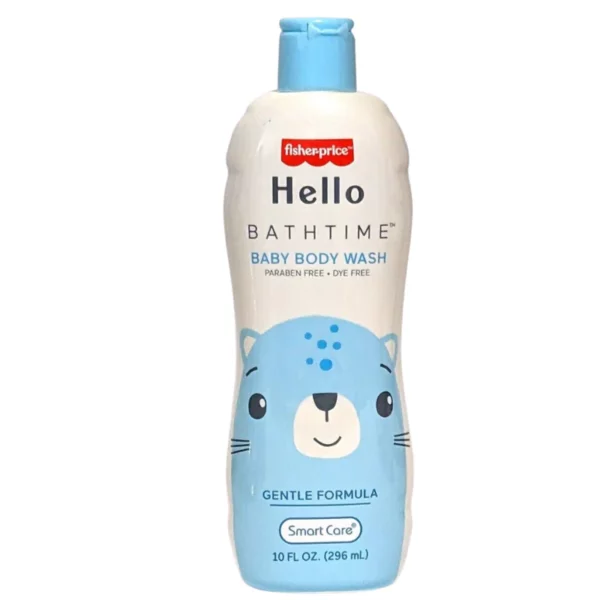 Shampoing & Gel Lavant Bébé, Fisher-Price Hello Bath Time 2-en-1, 296 mL