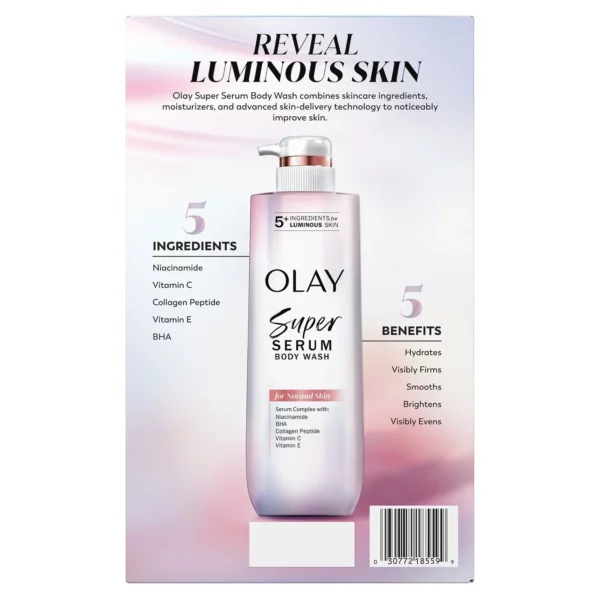 Gel Douche OLAY Super Serum, Soin Corps Pour Peau Normale, 547 mL – Image 4