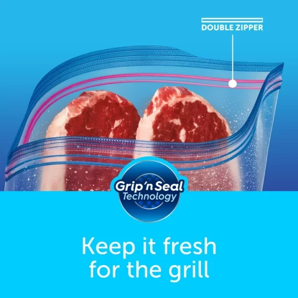 Sacs de Congélation Ziploc® Quart avec Technologie Grip 'n Seal, 38 Unités – Image 7