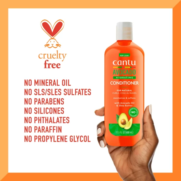 Démêlant Cantu à l'Avocat Sans Sulfate, Pour Cheveux Secs, 400 mL – Image 5