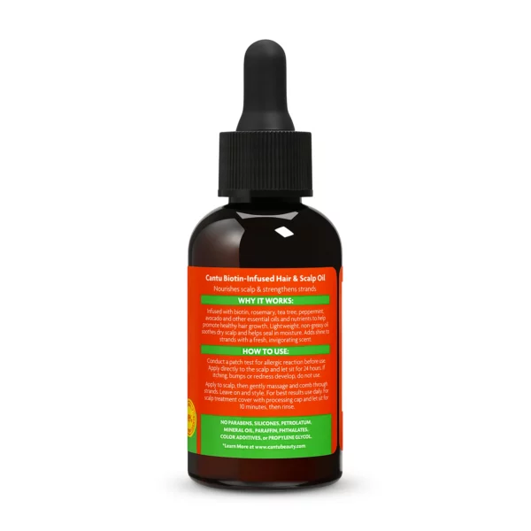Huile Cheveux & Cuir Chevelu Cantu à la Biotine, Fortifiante & Pousse, 59ml – Image 9