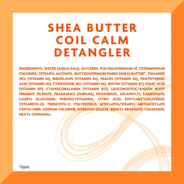 Démêlant Cantu, Cheveux Bouclés, Beurre de Karité Coil Calm, 236 mL – Image 9