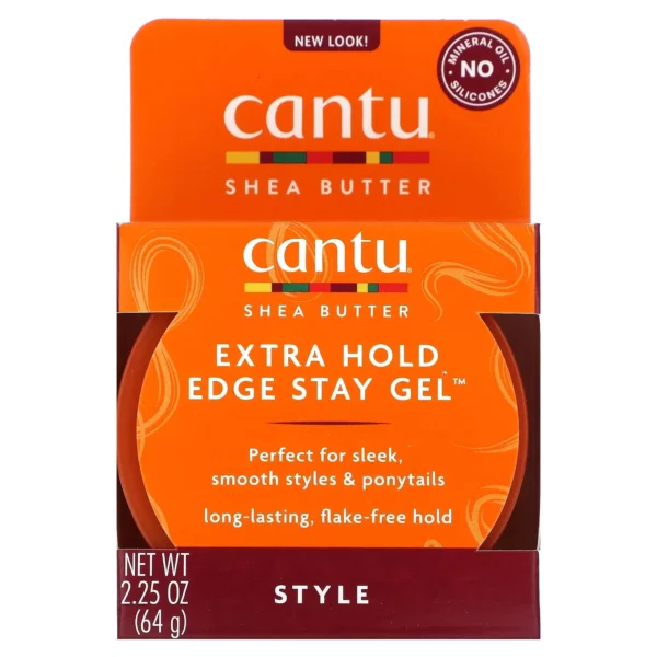 Gel Fixant Bords Cantu Beurre de Karité Extra Fort, Pour Edges & Cheveux Courts, 64g – Image 3