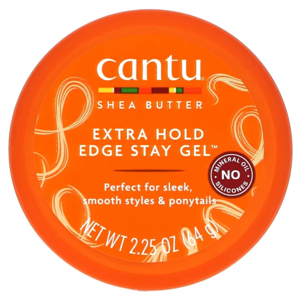 Gel Fixant Bords Cantu Beurre de Karité Extra Fort, Pour Edges & Cheveux Courts, 64g – Image 5