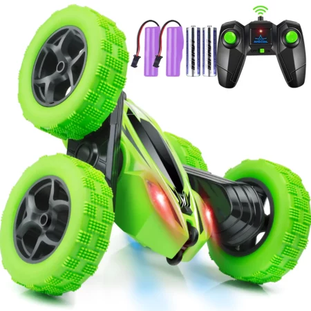 Voiture Télécommandée RC Stunt Car 360° - Double Face - Verte, Cadeau Garçon