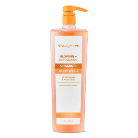 Gel Douche Corps SpaScriptions Exfoliant & Éclat Vitamine C, 950 ml