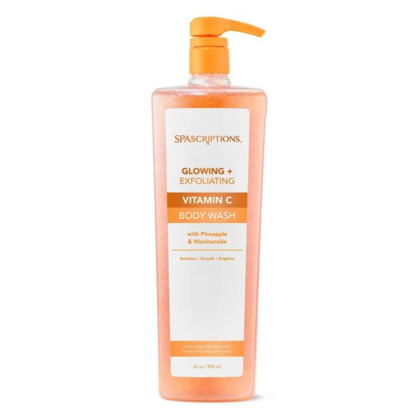 Gel Douche Corps SpaScriptions Exfoliant & Éclat Vitamine C, 950 ml