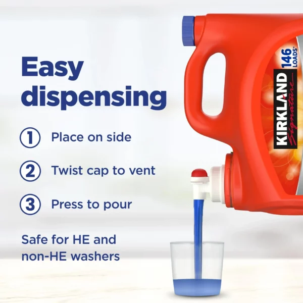 Liquide Lessive Kirkland Signature Ultra Clean Premium Concentrée, Nettoyage Profond, 5.73L – Image 5