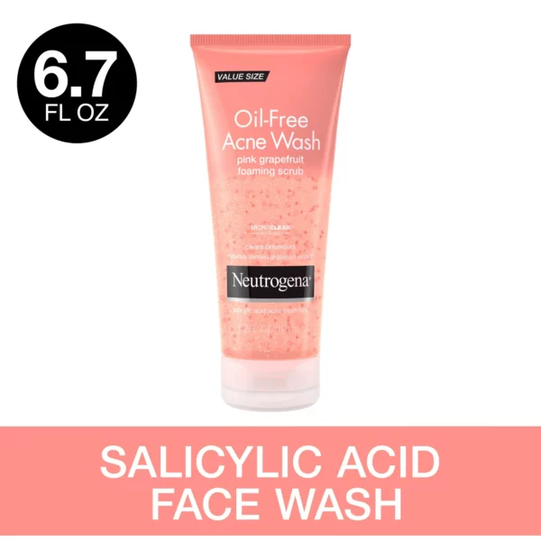 Gommage Neutrogena, Nettoyant Visage Anti-Acné Pamplemousse Rose Sans Huile, 198 mL – Image 6