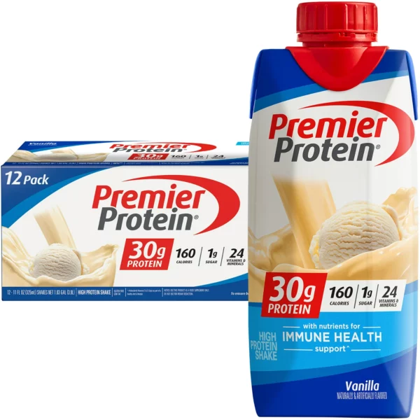 Premier Protein, Shake Protéiné Vanille, 30g de Protéine, 325 mL – Image 7