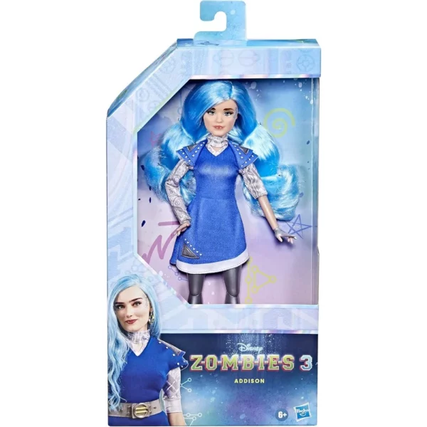 Poupée Disney Zombies 3 Addison Cheveux Bleus 12", Avec Robe & Accessoires – Image 5