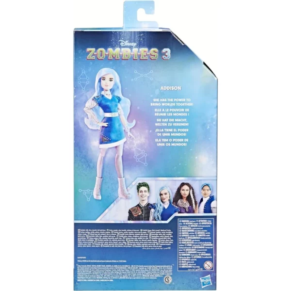 Poupée Disney Zombies 3 Addison Cheveux Bleus 12", Avec Robe & Accessoires – Image 6