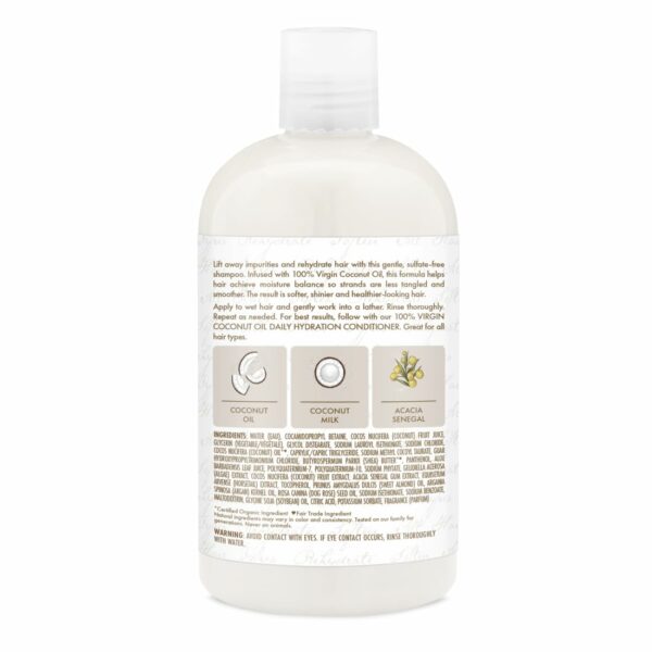 Shampoing SheaMoisture Hydratation Quotidienne, Huile de Coco Sans Sulfate, 384 mL – Image 9