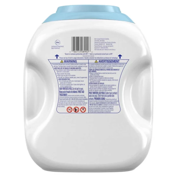 Tide Pods HE Lessive en Capsules Free & Gentle, Hypoallergénique, 152 Unités – Image 9