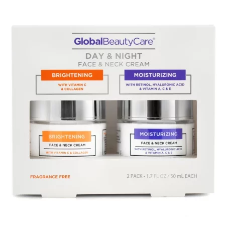 Pack Crème Visage & Cou Global Beauty Care, Jour & Nuit, Lot de 2