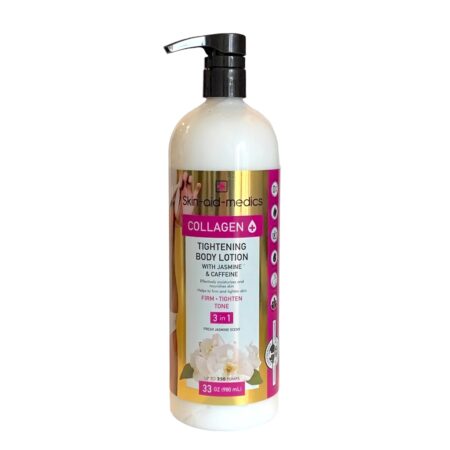 Lotion Corps Raffermissant Skin Aid Medics Collagène Jasmin & Caféine 3-en-1, 980 ml