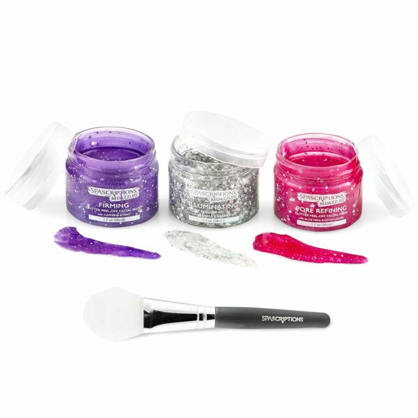 Pack Masque Peel-Off Pailleté SpaScriptions BeDazzled, Soin Visage Raffermissant & Pores – Image 6