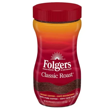 Café Folgers Classic Roast, Instantané Cristaux, 453g