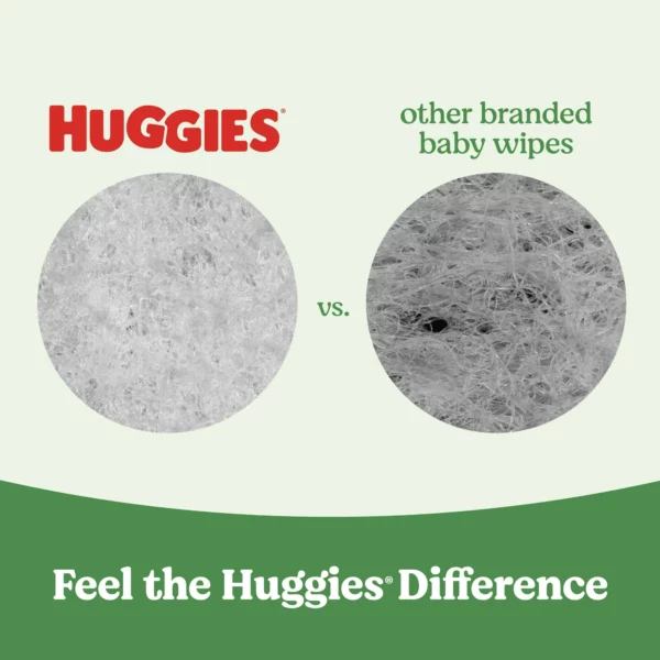 Huggies Lingettes Bébé Natural Care Sensitive Sans Parfum, Pour Peaux Sensibles – Image 5