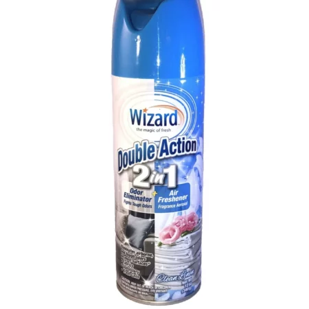 Désodorisant Wizard Double Action 2-en-1, Anti-Odeur & Parfum Linge Frais, 340 mL