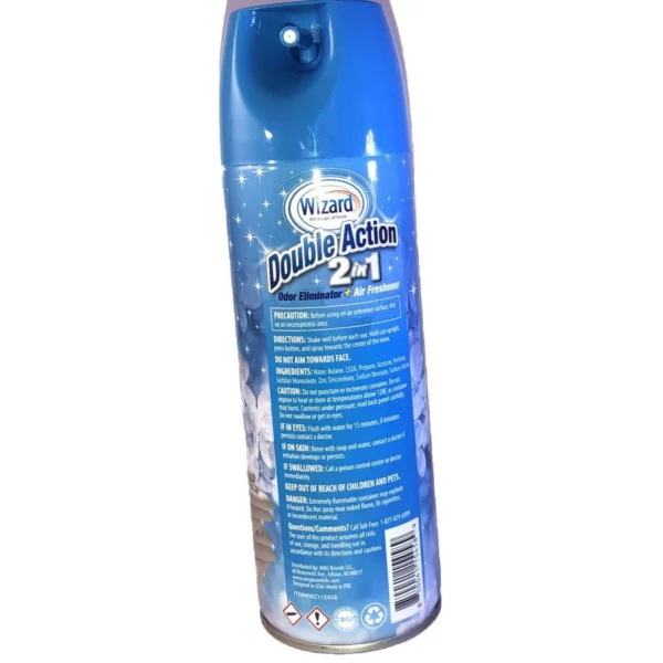 Désodorisant Wizard Double Action 2-en-1, Anti-Odeur & Parfum Linge Frais, 340 mL – Image 2