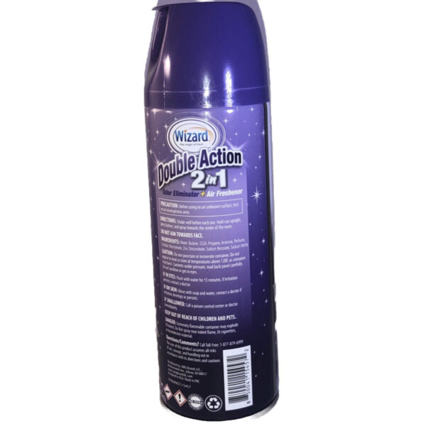 Désodorisant Wizard Double Action 2-en-1, Anti-Odeur & Parfum Lavande, 340 mL – Image 2