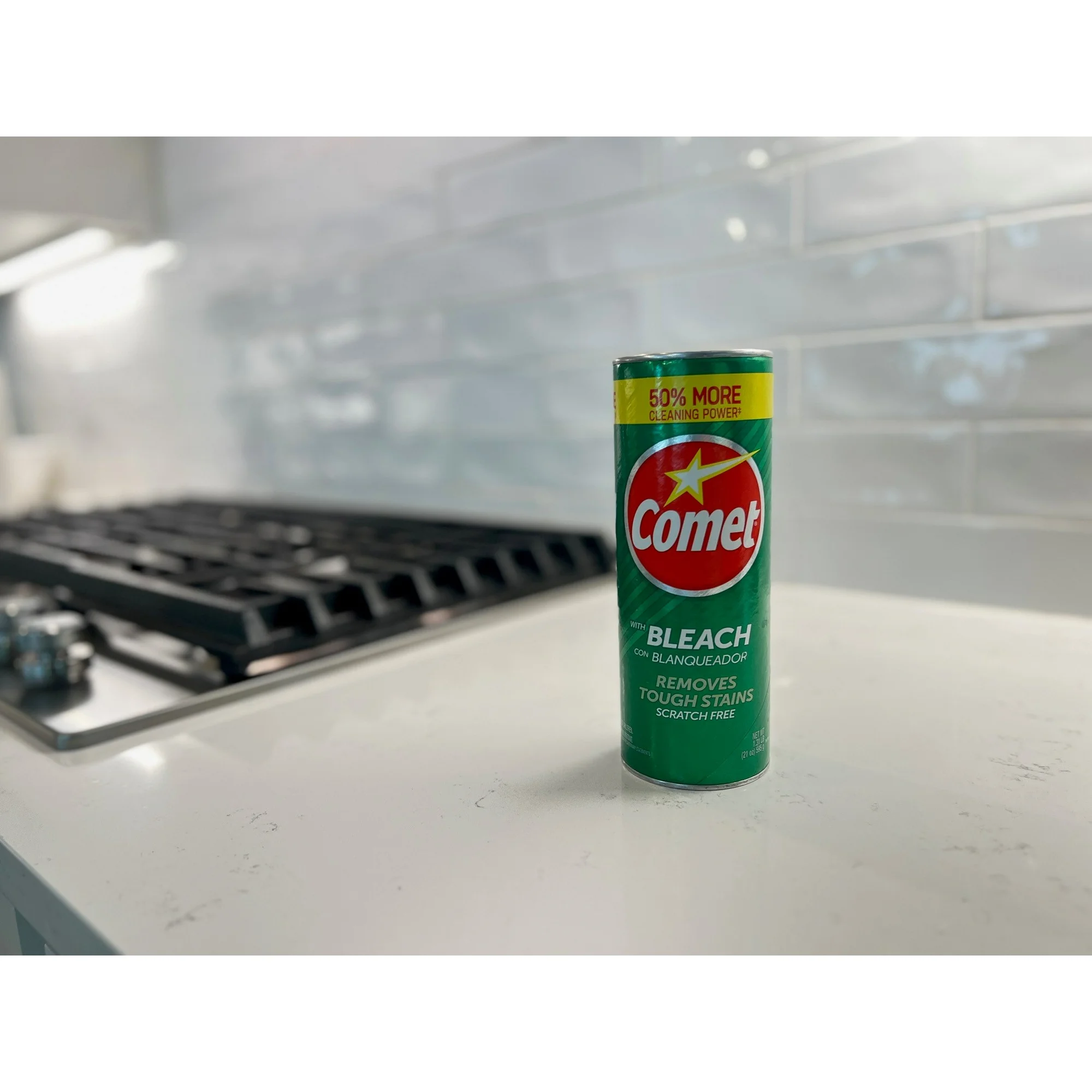 Poudre à Récurer Comet avec Javel, Nettoyant Cuisine & Salle de Bain, 794g – Image 7