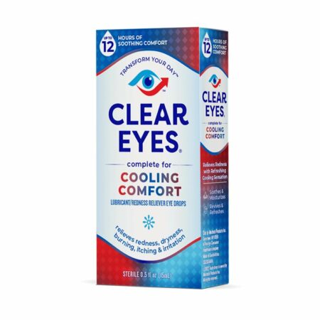 Clear Eyes - Collyre Cooling Comfort, Soulagement Rafraîchissant, 15mL