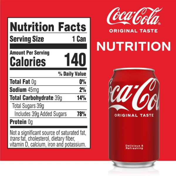 Coca-Cola Classique Soda Canette, Boisson Gazeuse Américaine, 355 mL – Image 2