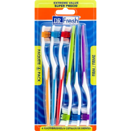 Paquet de 6 Brosses à Dents Dr. Fresh Dailies à Poils Fermes