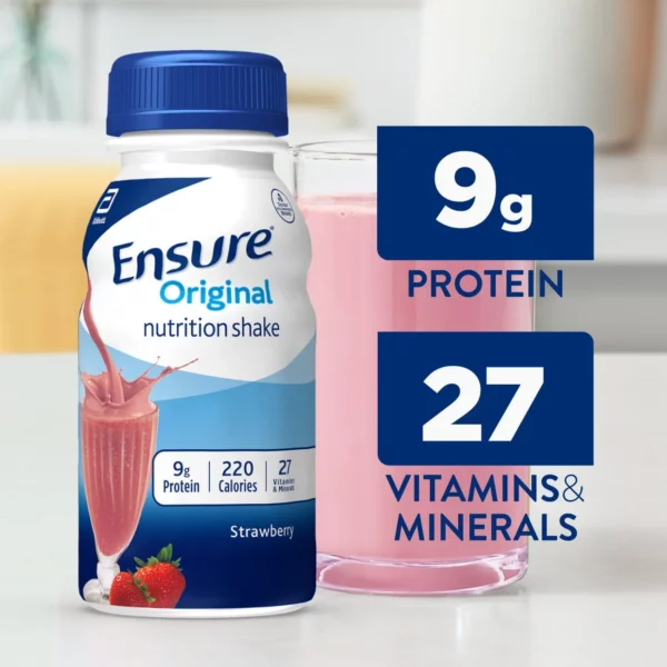 Ensure Original, Fraise, Boisson Nutritionnelle, 237 mL – Image 3