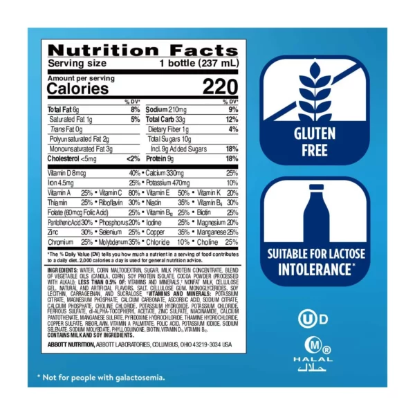Ensure Original, Chocolat au Lait, Boisson Nutritionnelle, 237 mL – Image 4